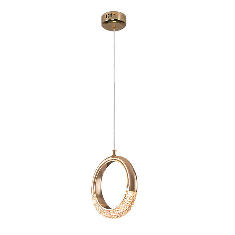 Modern Acrylic Geometric Circle 1-Light LED Pendant Light