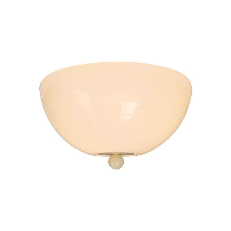 Nordic Minimalist Iron Round Glass Shade 4-light Flush Mount Ceiling Light