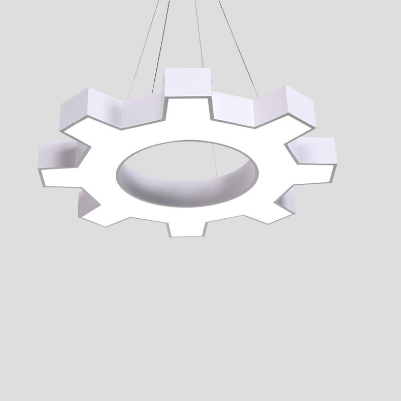 Contemporary Creative Iron Gear Acrylic Shade LED Pendant Light for Entertainment Room