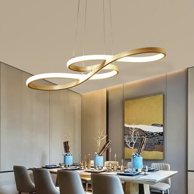 Modern Double-sided Twist 1-light LED Chandeliers