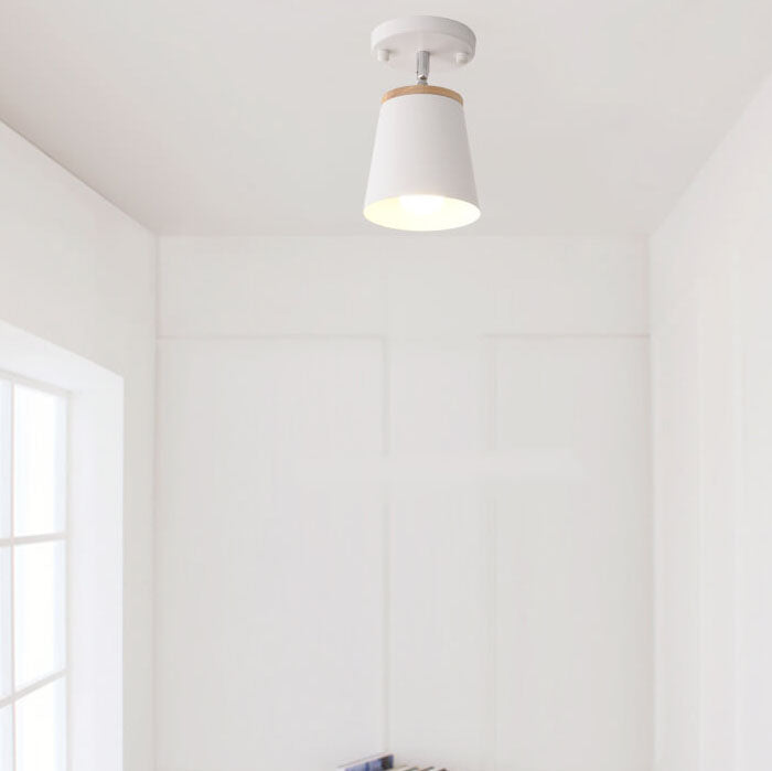 Nordic Macaron Column 1-light Semi-flush Mount Ceiling Light