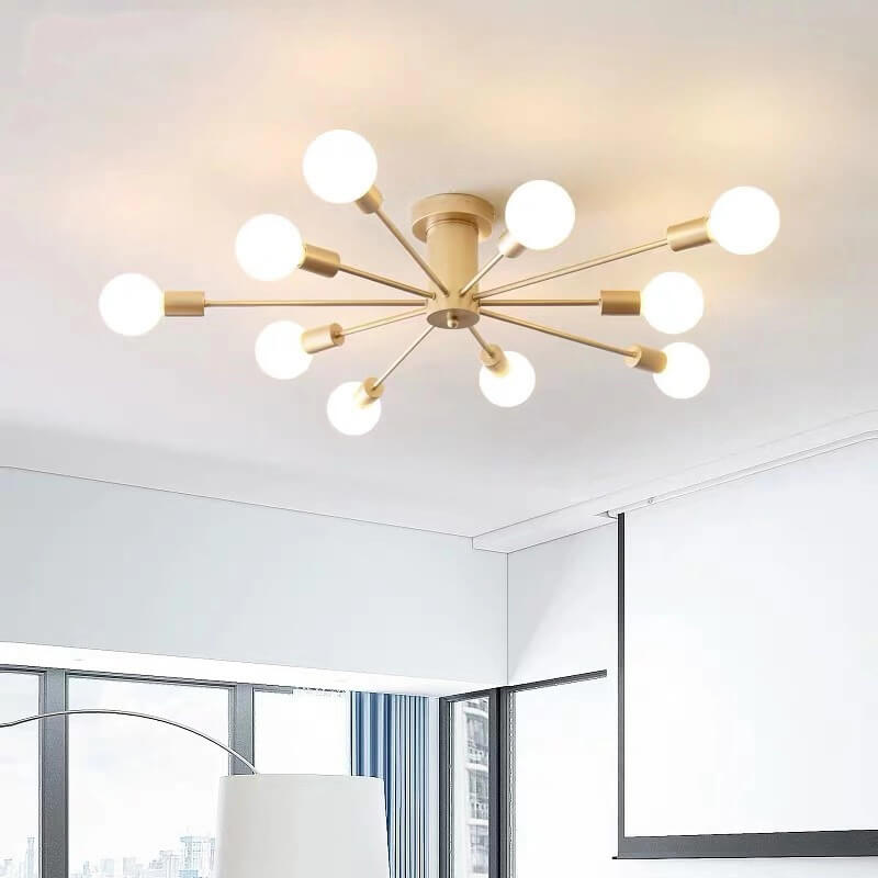 Modern Branches Metal 6/8/10-light Semi-flush Mount Ceiling Light