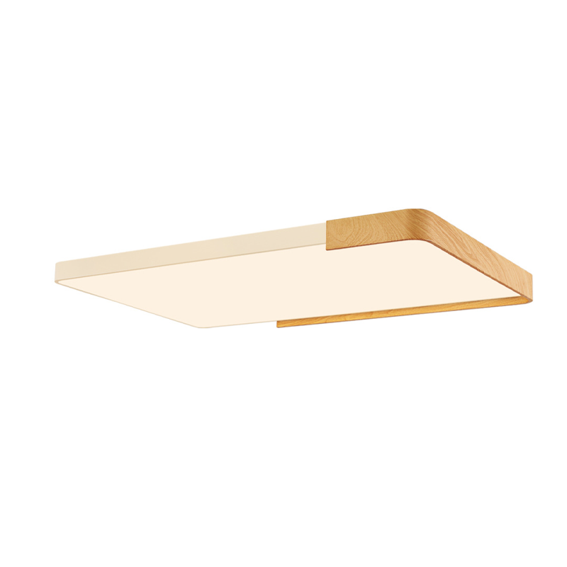 Contemporary Nordic Acrylic Iron Rectangular LED Flush Mount Ceiling Light For Living Room & Bedroom