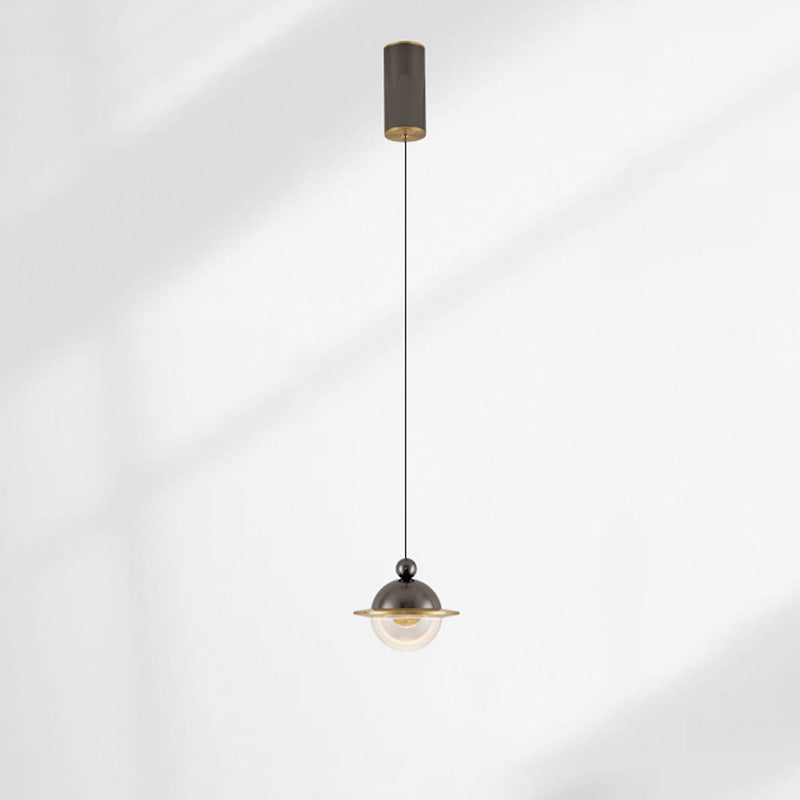 Contemporary Nordic UFO Shape Aluminum Acrylic LED Pendant Light For Bedroom