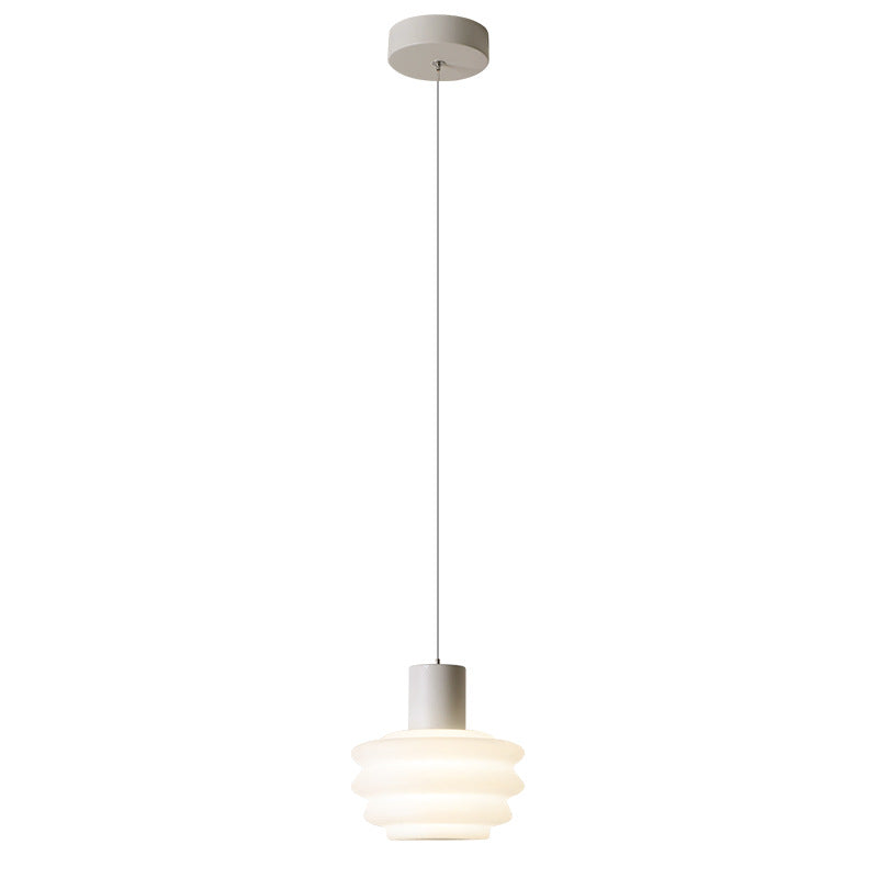 Contemporary Nordic Dome Wave Roto-molding Lampshade Iron LED Pendant Light For Bedroom