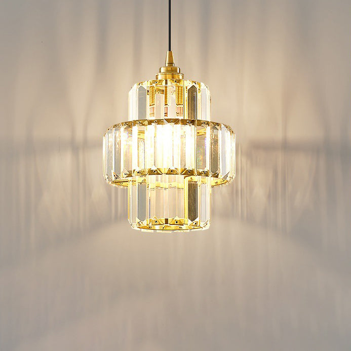Contemporary Simplicity Dome Columnar Glass Lampshade Iron Resin 1 - Light Pendant Light For Dining Room