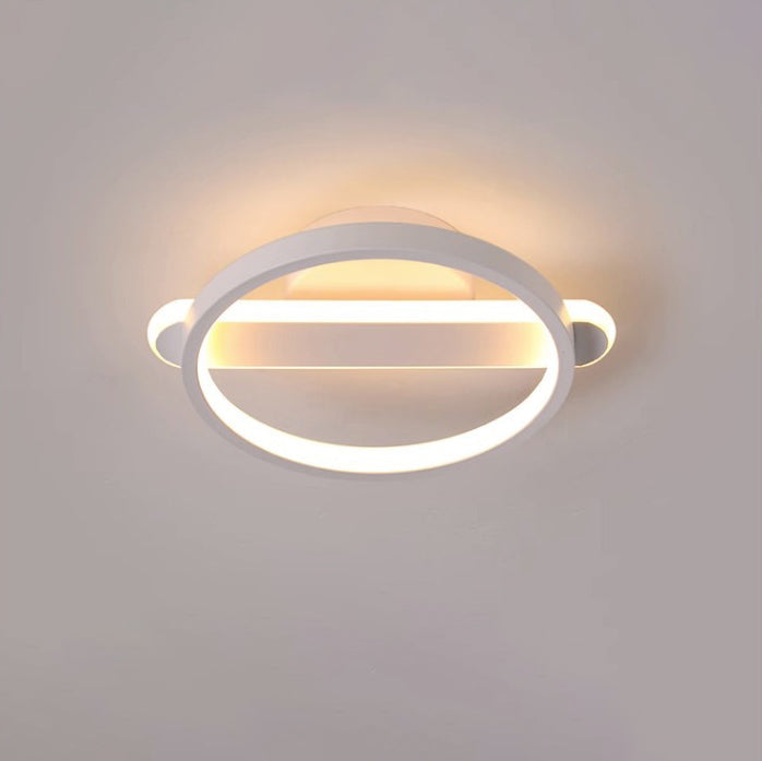 Modern Minimalist Iron Square or Round LED Flush Mount Ceiling Light for Bedroom