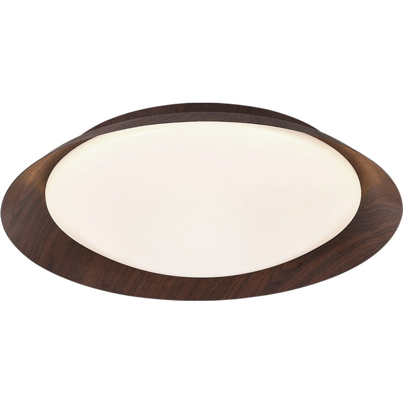 Traditional Vintage Round Iron Acrylic LED Flush Mount Ceiling Light for Living Room