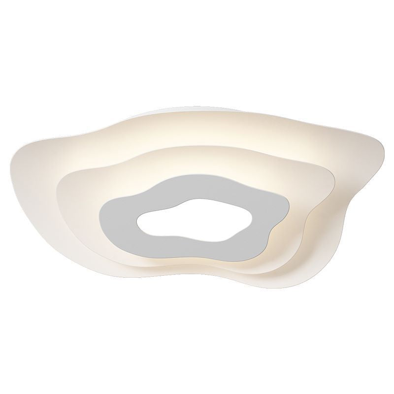 Contemporary Creative Annual Ring Design Iron LED Flush Mount Ceiling Light For Bedroom