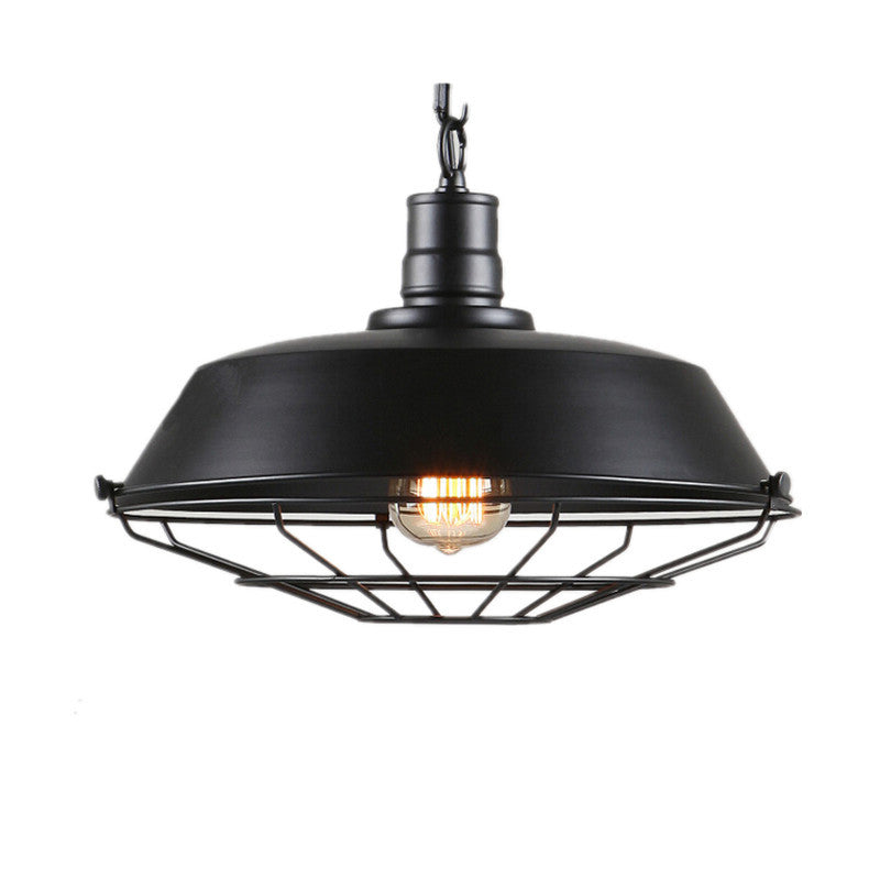 Contemporary Industrial Saucepan Lid Iron 1-Light Pendant Light For Dining Room