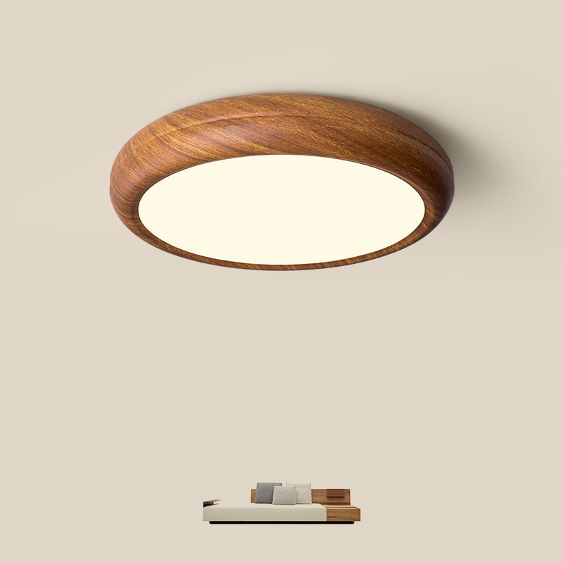 Modern Minimalist Round Iron Acrylic LED Flush Mount Ceiling Light for Bedroom