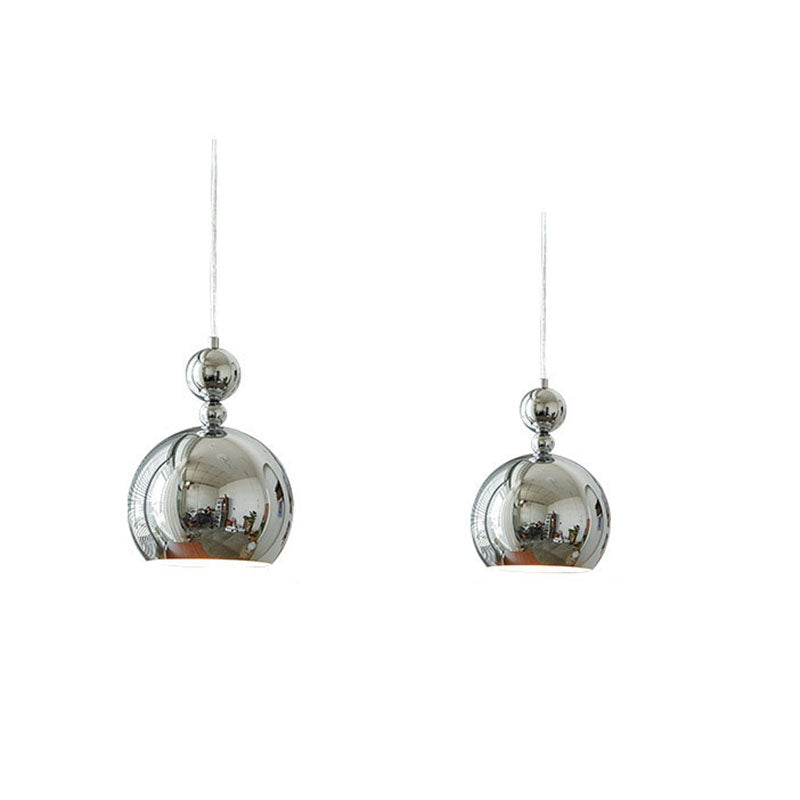 Traditional Vintage Metal Glass Cup 1-Light Pendant Light For Dining Room