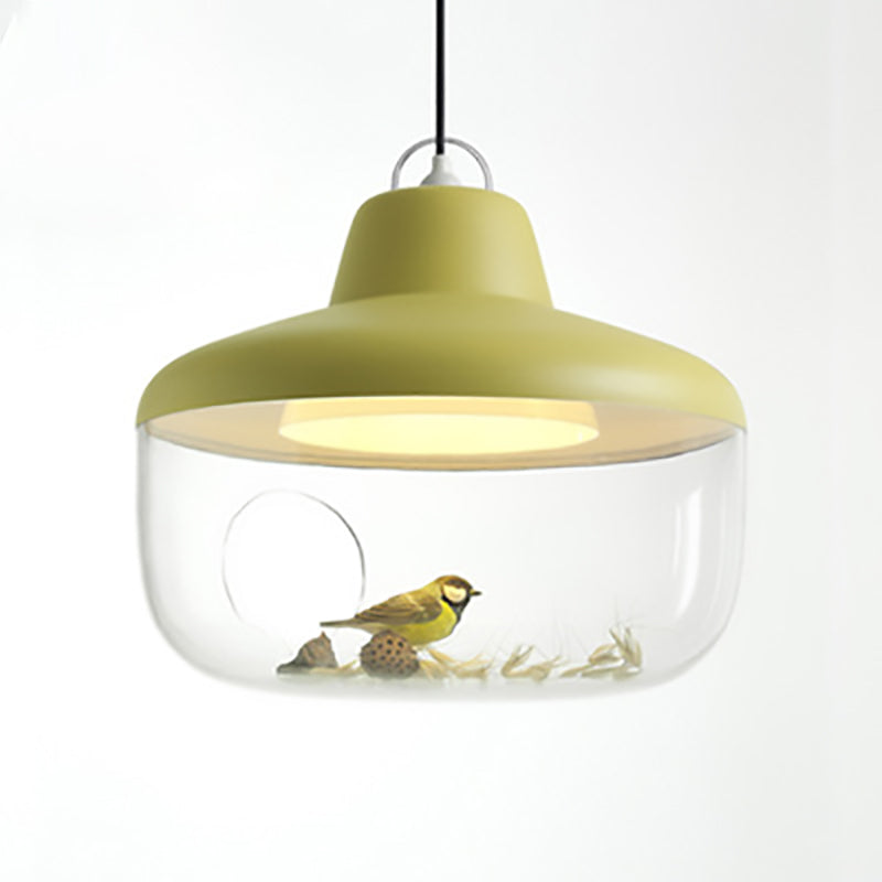 Contemporary Scandinavian Acrylic Bowl 1-light Pendant Light for Dining Room
