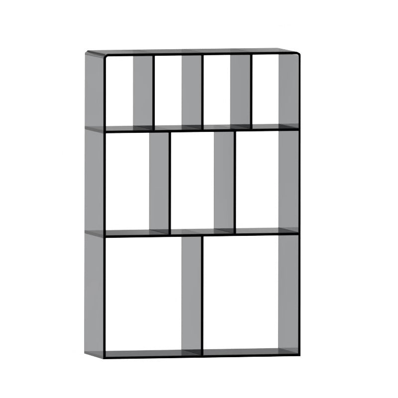 Modern Minimalist Acrylic Rectangular Storage Bookshelf 3-Tier For Home Office