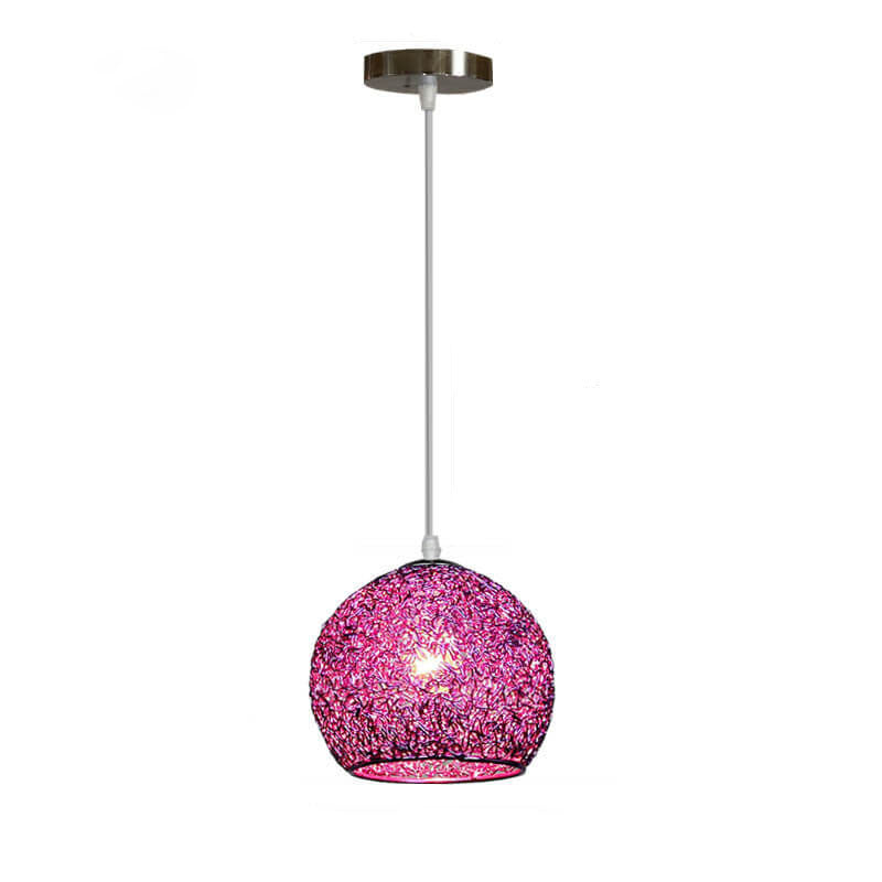 Modern Aluminum Wire 1-light Dome Pendant Light