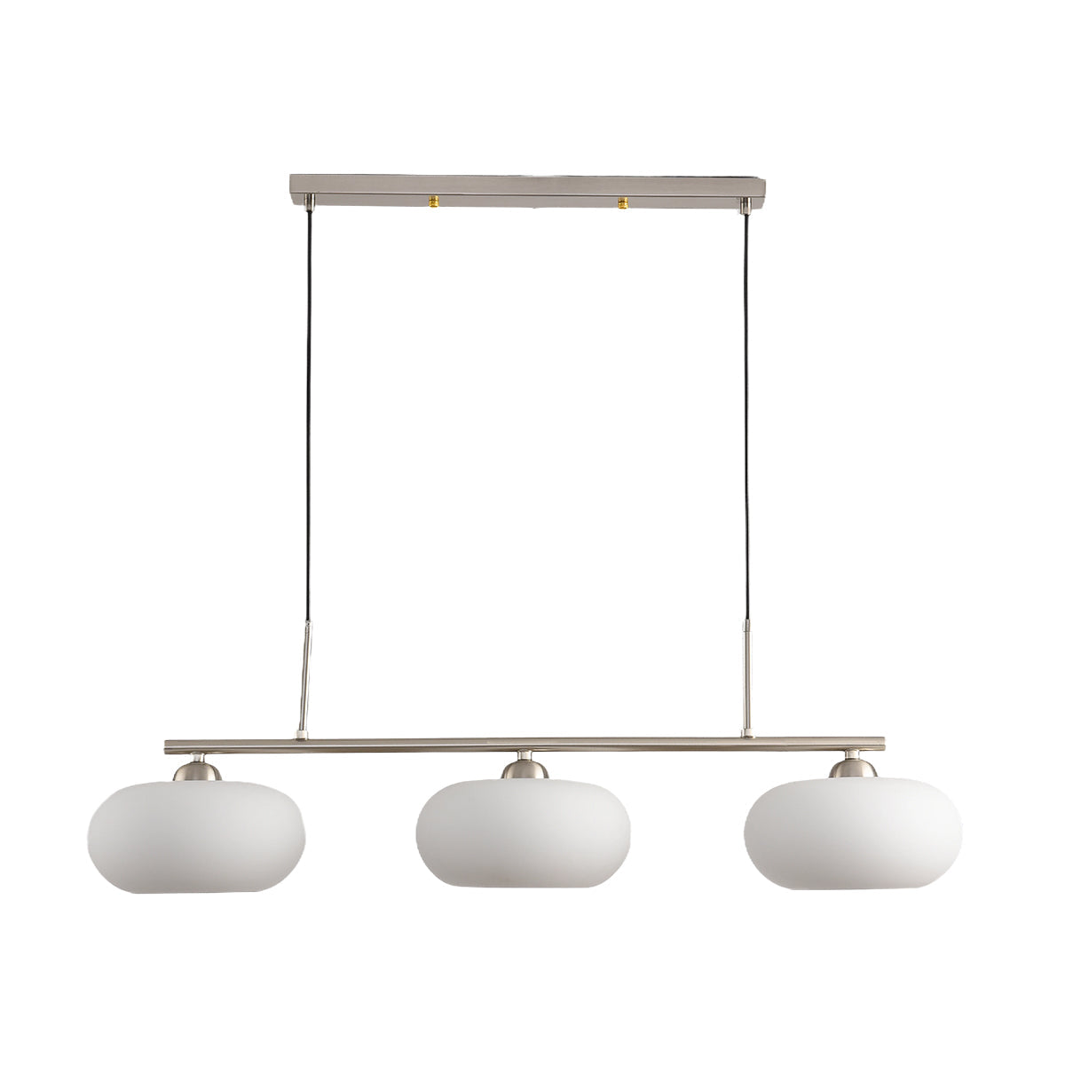 Light Luxury Persimmon Milk White Glass 3-light Island Light Chandelier