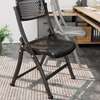 Modern Minimalist Rectangular PP Carbon Steel Desk Chair Backrest Armless For Home Office DFM-F