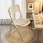 Modern Minimalist Rectangular PP Carbon Steel Desk Chair Backrest Armless For Home Office DFM-F