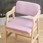 Lumendat Modern Minimalist Adjustable Solid Pine Wood Cotton Linen Foam Sponge Kids Chair For Bedroom Lumendat