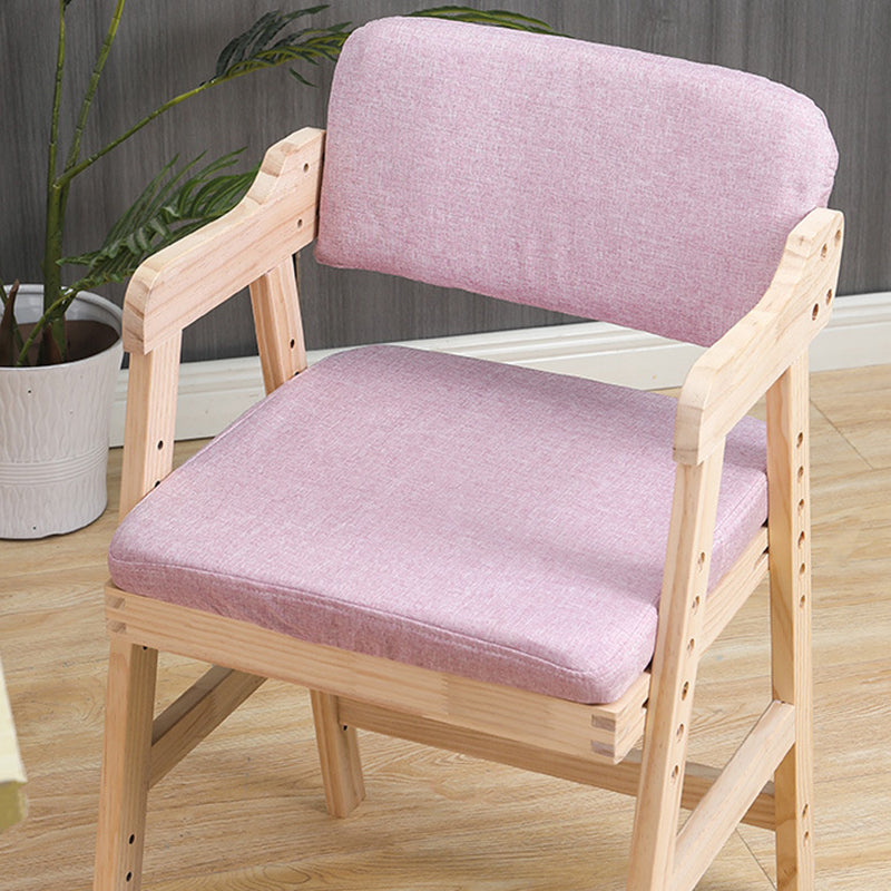 Lumendat Modern Minimalist Adjustable Solid Pine Wood Cotton Linen Foam Sponge Kids Chair For Bedroom Lumendat