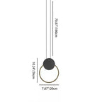 Modern Minimalist Spherical Circular Oval Rhombus Aluminum Iron LED Pendant Light For Bedroom