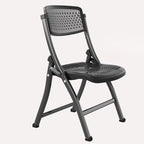 Modern Minimalist Rectangular PP Carbon Steel Desk Chair Backrest Armless For Home Office DFM-F