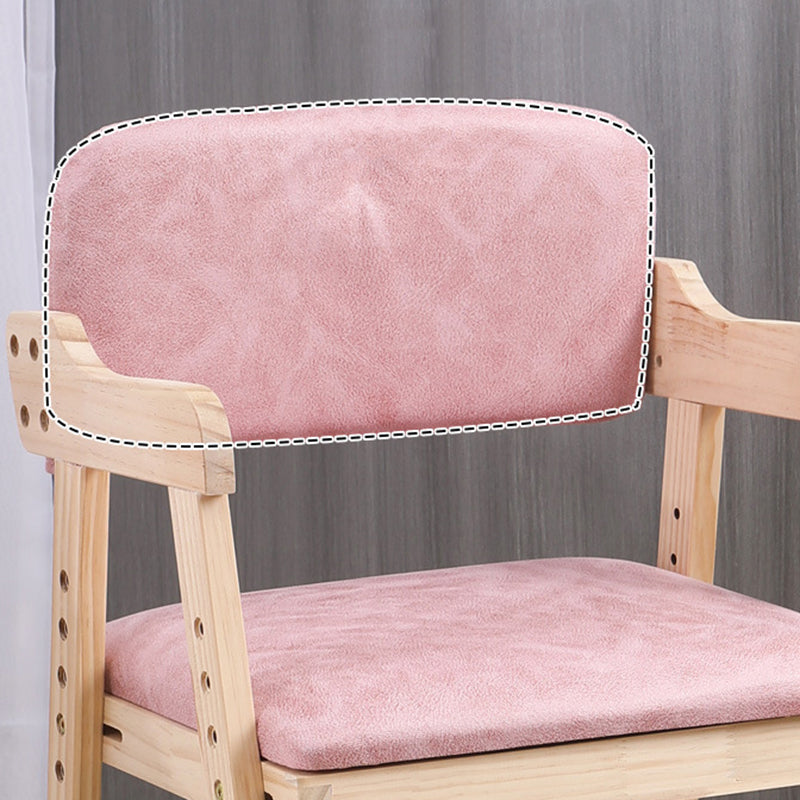 Lumendat Modern Minimalist Adjustable Solid Pine Wood Cotton Linen Foam Sponge Kids Chair For Bedroom Lumendat