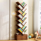 Contemporary Creative Rectangular Eco-Friendly Board 6/8/10/12 Tier Bookshelves For Home Office DFM-F