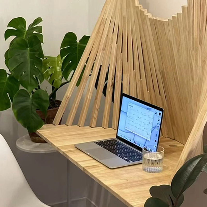 Contemporary Creative Semicircle Solid Wood Desks 1-Tier For Home Office DFM-F