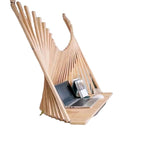 Contemporary Creative Semicircle Solid Wood Desks 1-Tier For Home Office DFM-F