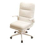 Modern Minimalist Rectangular Faux Nappa Leather Nylon Desk Chair Backrest Armrest For Home Office DFM-F