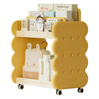 Lumendat Contemporary Creative Square Cheese Kids Plastic Bookshelf 2-Tier For Bedroom Lumendat