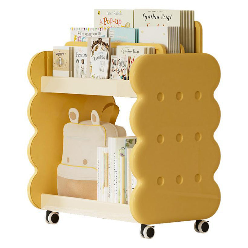 Lumendat Contemporary Creative Square Cheese Kids Plastic Bookshelf 2-Tier For Bedroom Lumendat