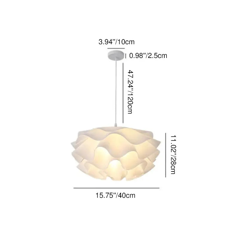 Modern Minimalist Iron Acrylic Floral Petal 1-light Pendant Light for Living Room Lumendat