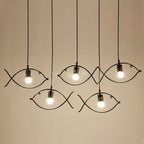 Contemporary Industrial Iron Fish 1-light Pendant Light for Dining Room