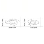 Modern Minimalist Aluminum Spiral Strip LED Flush Mount Ceiling Light for Bedroom