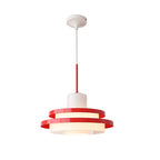 Traditional Vintage Round Cylinder Glass Iron 1-light Pendant Light for Living Room BulbSquare