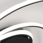 Modern Minimalist Aluminum Spiral Strip LED Flush Mount Ceiling Light for Bedroom