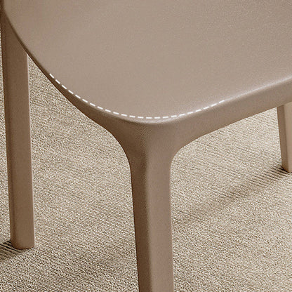 Contemporary Scandinavian PP Plastic Square Ergonomivally Design Stackable Dining Chair Backrest For Dining Room