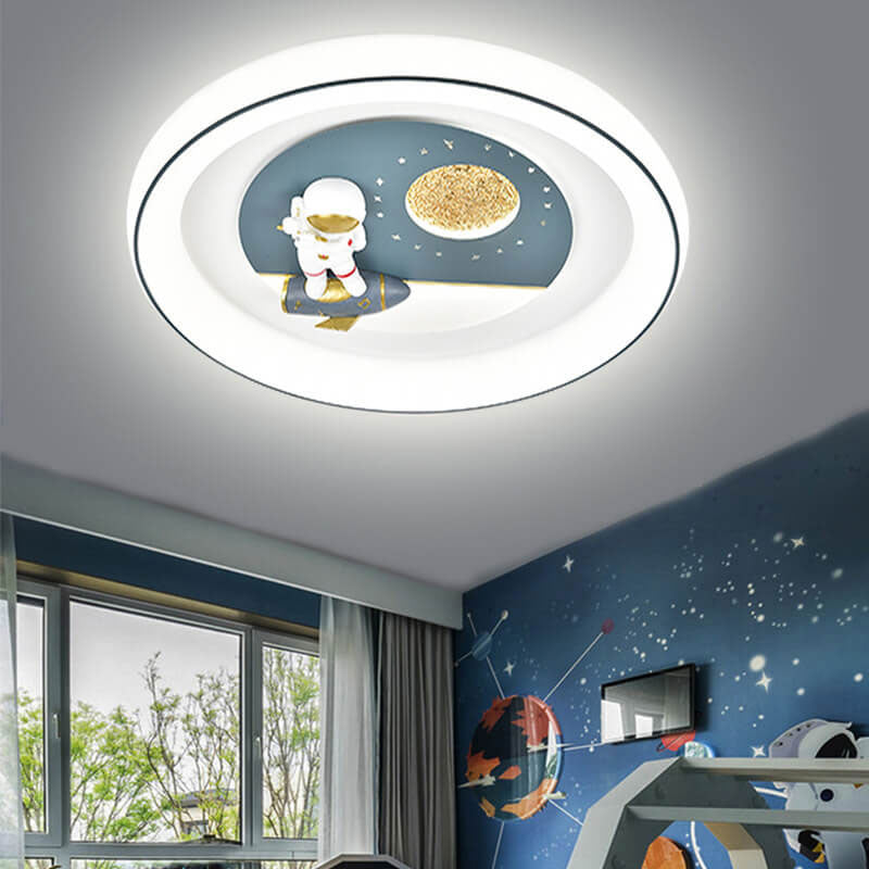 Lumendat Childlike Eye Protection Cartoon Space Villain LED Flush Mount Light Lumendat