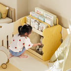 Lumendat Contemporary Creative Square Cheese Kids Plastic Bookshelf 2-Tier For Bedroom Lumendat