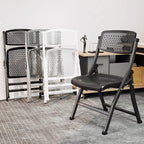 Modern Minimalist Rectangular PP Carbon Steel Desk Chair Backrest Armless For Home Office DFM-F