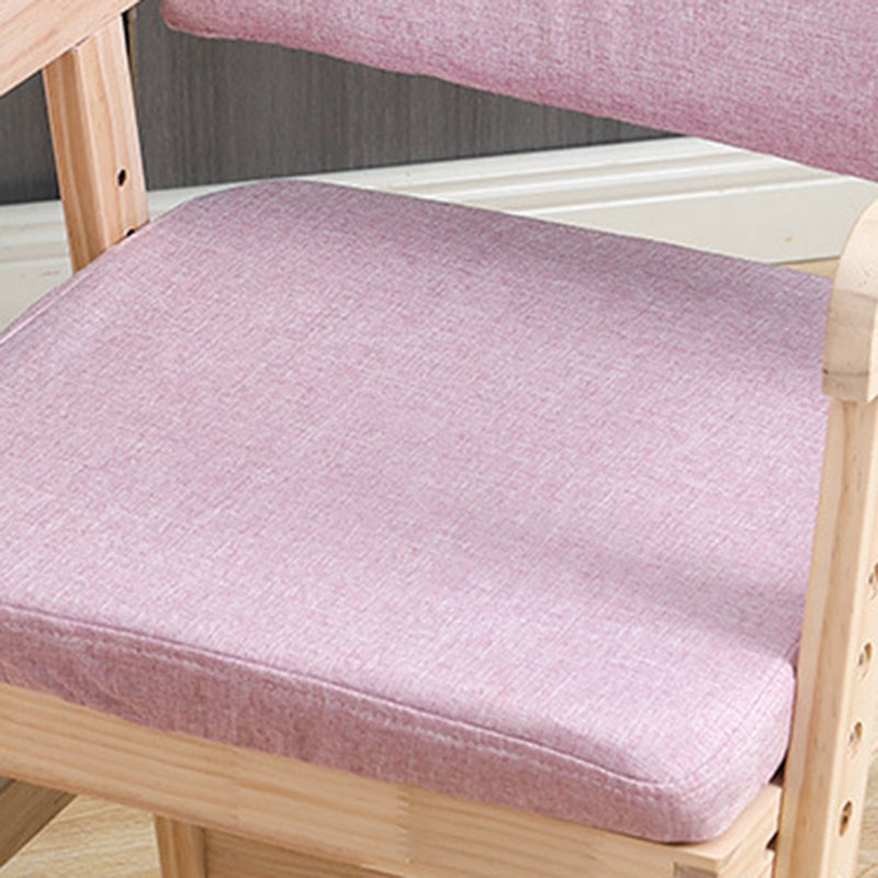 Lumendat Modern Minimalist Adjustable Solid Pine Wood Cotton Linen Foam Sponge Kids Chair For Bedroom Lumendat