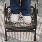 Modern Minimalist Rectangular PP Carbon Steel Desk Chair Backrest Armless For Home Office DFM-F