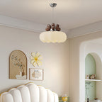 Contemporary Creative Pumpkin Heart-Shaped Iron Acrylic LED Pendent Light For Bedroom