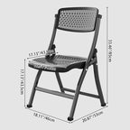 Modern Minimalist Rectangular PP Carbon Steel Desk Chair Backrest Armless For Home Office DFM-F