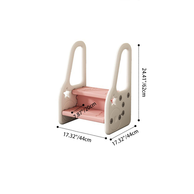 Lumendat Contemporary Scandinavian High Density Polyethylene Kids Step Stool 2/3-Step For Living Room Lumendat