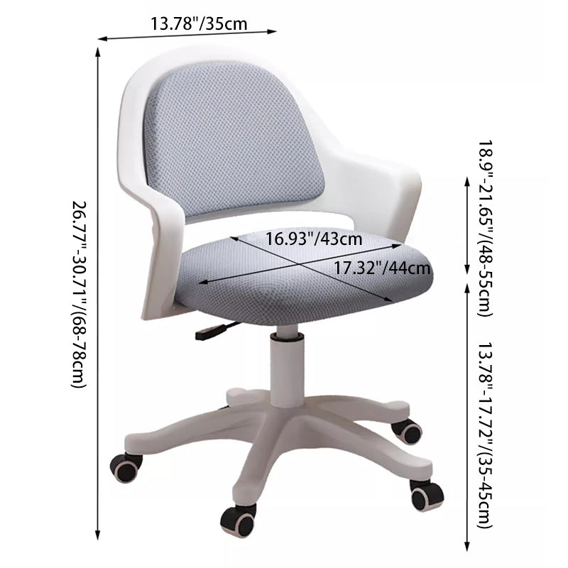Modern Minimalist Rectangular Nylon Steel Soft PU Latex Mesh Fabric Desk Chair Backrest Armrest For Home Office DFM-F