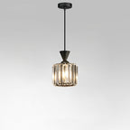 Contemporary Luxury Radiant Prismatic Clear Crystal Shade 1-light Pendant Light for Living Room