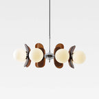 Modern Mid-century Acrylic Magic Bean Glass Shade 3/5/6/8-light Chandelier for Living Room BulbSquare